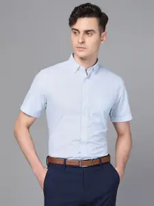 DON VINO Men Button-Down Collar Solid Cotton Slim Fit Formal Shirt