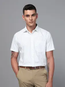 DON VINO Men Spread Collar Geometric Printed Cotton Slim Fit Formal Shirt