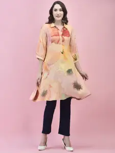 Shree Absract Printed Shirt Collar A Line Kurta