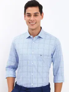 Allen Solly Men Spread Collar Tartan Checked Cotton Slim Fit Formal Shirt