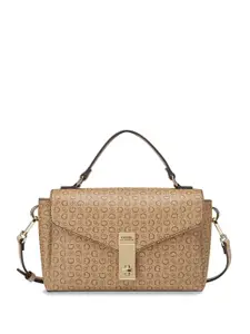 GUESS Printed Structured Satchel with Bow Detail