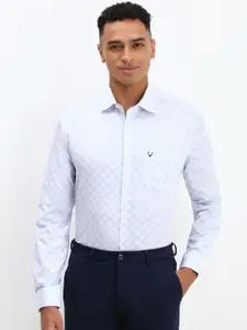 Allen Solly Men Spread Collar Tartan Checked Cotton Slim Fit Formal Shirt