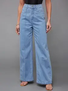 Miss Chase Women Straight-Fit High-Rise Regular-Length Non-Stretchable Denim Jeans