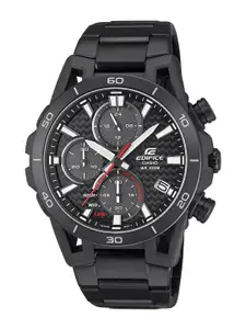 CASIO Men Dial & Stainless Steel Cuff Straps Analogue Chronograph Solar Powered Watch ED629