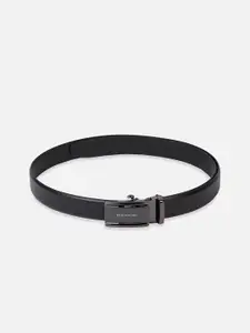 Peter England Men Solid Slider Buckle Closure Leather Formal Belt