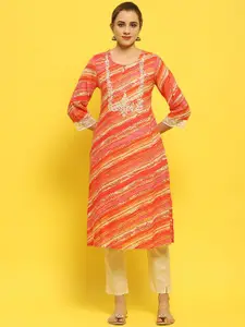 Shree Floral Embroidered A Line Kurta