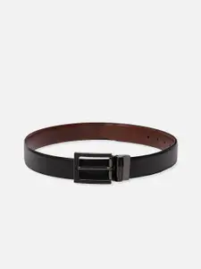 Peter England Men Textured Tang Closure Leather Reversible Formal Belt