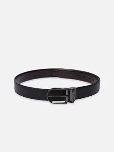 Peter England Men Textured Tang Closure Leather Reversible Formal Belt