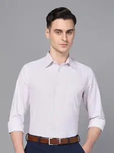 DON VINO Men Spread Collar Micro Checked Cotton Linen Slim Fit Formal Shirt