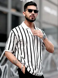 Maniac Men Polo Collar Monochrome T-shirt