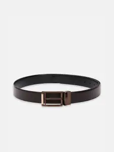 Peter England Men Textured Tang Closure Leather Reversible Formal Belt