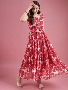 Deewa Women's Floral Print Maxi Dress