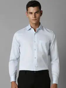 Louis Philippe Men Classic Spread Collar Solid Cotton Formal Shirt