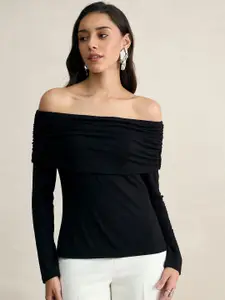 FEMMELLA Women Solid Off-Shoulder Top