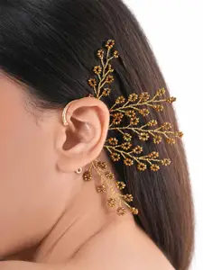 D'oro Contemporary Ear Cuff Earrings