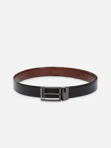 Peter England Men Textured Tang Closure Leather Reversible Formal Belt