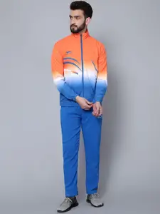 Shiv Naresh Men Colorblocked Mock Collar Tracksuits
