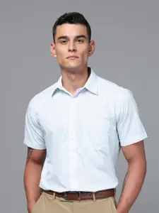 DON VINO Men Spread Collar Striped Cotton Slim Fit Formal Shirt