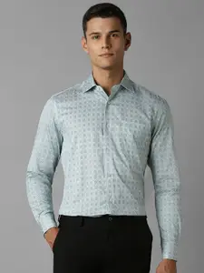 Louis Philippe Men Classic Spread Collar Floral Printed Cotton Formal Shirt