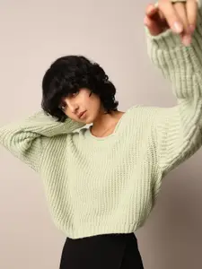 ONLY Women Cable Knit Ribbed Pullover