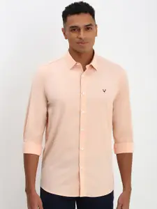 Allen Solly Men Spread Collar Solid Slim Fit Casual Shirt