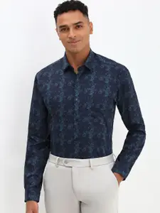 Allen Solly Men Spread Collar Abstract Printed Cotton Slim Fit Formal Shirt