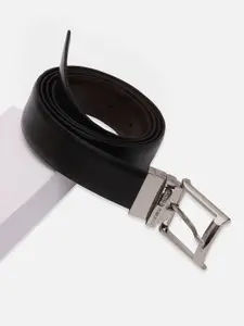 Louis Philippe Men Solid Tang Closure Leather Reversible Formal Belt