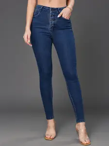 Miss Chase Women Skinny-Fit High-Rise Regular-Length Stretchable Denim Jeans