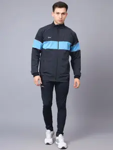 Shiv Naresh Men Colourblocked Mock Collar Track Suit