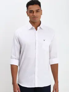 Allen Solly Men Spread Collar Geometric Printed Cotton Slim Fit Casual Shirt