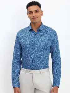 Allen Solly Men Spread Collar Floral Printed Cotton Slim Fit Formal Shirt
