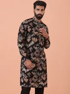 KISAH Men Abstract Regular Fit Printed Kurta