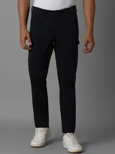 Louis Philippe Jeans Men Cotton Slim Fit High-Rise Trousers