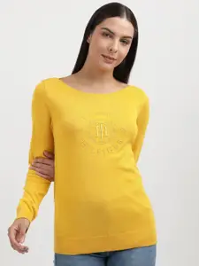 Tommy Hilfiger Women Embroidered Typography Printed Sweatshirt