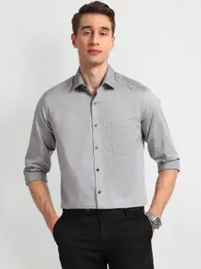 Arrow Men Spread Collar Solid Cotton Slim Fit Formal Shirt