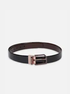 Peter England Men Solid Tang Closure Leather Reversible Formal Belt