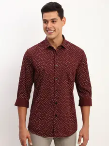 Allen Solly Men Spread Collar Floral Printed Cotton Slim Fit Casual Shirt