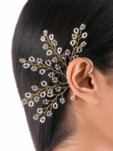 D'oro Contemporary Ear Cuff Earrings