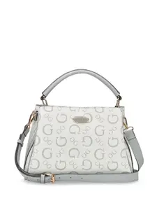 GUESS Printed Structured Satchel with Quilted