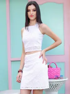 Sera Lace Shoulder Straps Top With Skirts