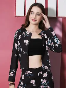 Sera Floral Printed Open Front Shrug