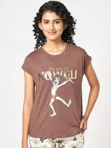 Dreamz by Pantaloons Women Printed Pure Cotton Lounge Tshirts