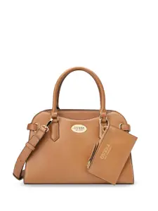 GUESS PU Structured Satchel with Quilted