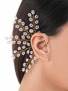 D'oro Contemporary Ear Cuff Earrings