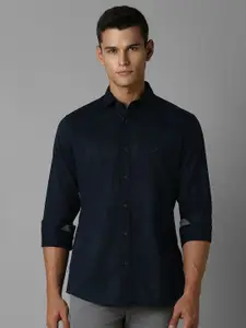 Louis Philippe Jeans Men Spread Collar Geometric Printed Cotton Slim Fit Casual Shirt