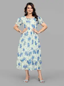 BAESD Floral Printed Fit & Flare Midi Dress