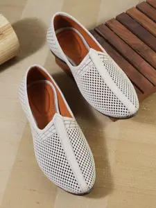 J.FONTINI Men Ethnic Leather Shoe-Style Sandals