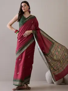 Saree mall Bagh Silk Blend Bagru Sarees