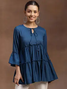 Libas Embellished Sequinned Sequinned Pleated Kurti