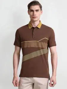 Arrow Sport Men Abstract Printed Polo Collar Cotton T-shirt